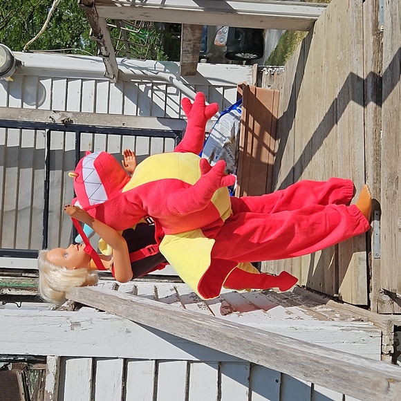 Hyde and EEK Boutique Toddler Dragon Rider Plush Halloween Costume Red Dress - Picture 3 of 7